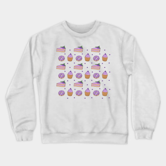 Blueberry Pie Pattern Crewneck Sweatshirt by Oonamin